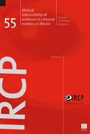 Omslag van Mutual Admissibility of Evidence in Criminal Matters in the EU.