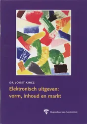 Omslag van Elektronisch uitgeven: vorm, inhoud en markt