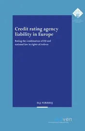 Omslag van Credit rating agency liability in Europe