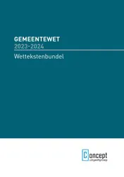 Omslag van Gemeentewet 2023-2024