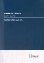Omslag van Gemeentewet 2026-2027