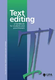 Omslag van Text editing