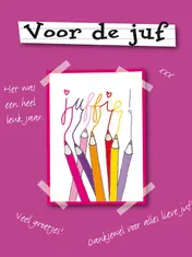 Omslag van Voor de juf