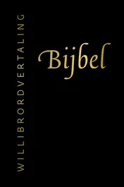 Omslag van Bijbel (Willibrordvertaling) in leer met goudsnee, rits en koker (zwart)