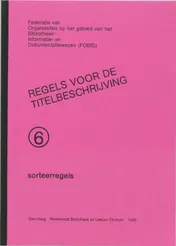 Omslag van 6 Sorteerregels