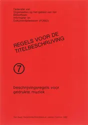 Omslag van Beschrijvingsregels voor gedrukte muziek
