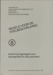 Omslag van Beschrijvingsregels voor kartografische documenten