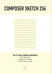 Omslag van Composer Sketch 256 - A4 Muziekpapier met lege notenbalken