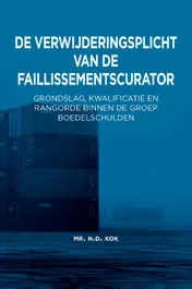 Omslag van De verwijderingsplicht van de faillissementscurator