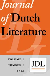 Omslag van Journal of Dutch Literature 2010-1