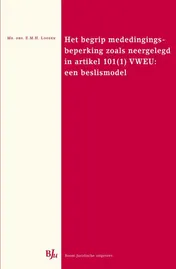 Omslag van Het begrip mededingingsbeperking zoals neergelegd in artikel 101(1) VWEU: een beslismodel