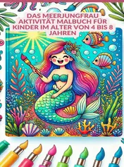 Omslag van Das Meerjungfrau Aktivität MALBUCH für Kinder im Alter von 4 bis 8 Jahren