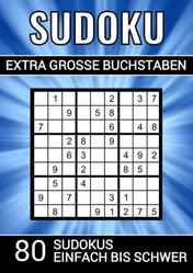 Omslag van Sudoku extra grosse Buchstaben - 80 Sudokus einfach bis schwer