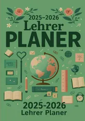 Omslag van 2025-2026 Lehrer Planer Schulplaner für die Unterrichtsvorbereitung : ideal als Lehrer Geschenk für Lehrerinnen und Lehrer