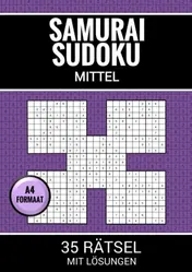 Omslag van Samurai Sudoku Mittel - 35 Rätsel mit Lösungen