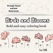 Omslag van Birds and Blooms coloring book