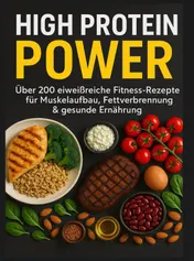 Omslag van High Protein Power: Über 200 eiweißreiche Fitness-Rezepte für Muskelaufbau, Fettverbrennung & gesunde Ernährung