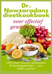 Omslag van Dr. Nowzaradans dieetkookboek voor effectief gewichtsverlies: 1200-kcal-recepten, weekmenu’s & boodschappenlijst – snel, lekker, gezond
