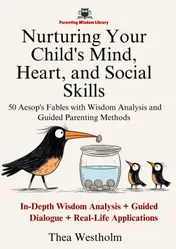 Omslag van Nurturing Your Child's Mind, Heart, and Social Skills: 50 Aesop's Fables with Wisdom Analysis and Guided Parenting Methods