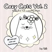 Omslag van Cozy Cats Vol. 2 coloring book