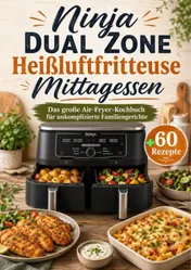 Omslag van Ninja Dual Zone Heißluftfritteuse Mittagessen: Das große Air-Fryer-Kochbuch für unkomplizierte Familiengerichte