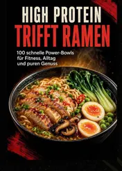 Omslag van High Protein trifft Ramen: 100 schnelle Power-Bowls für Fitness, Alltag und puren Genuss