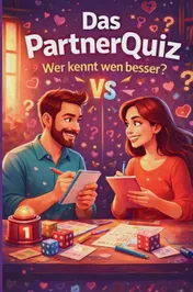 Omslag van Das PartnerQuiz: Wer kennt wen besser? Das Duellbuch für Paare – 100 überraschende Fragen, ehrliche Gespräche und gemeinsame Abende ohne Bildschirmzei