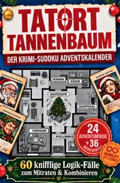 Omslag van Tatort Tannenbaum – Der Krimi Sudoku Adventskalender