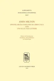 Omslag van John Milton, Epistolarum Familiarium Liber Unus and Uncollected Letters