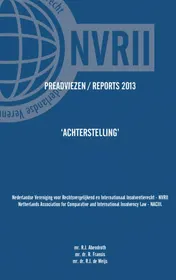 Omslag van Preadviezen _ Reports 2013 NVRII - NACIIL