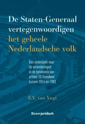Omslag van De Staten-generaal vertegenwoordigen het geheele Nederlandsche volk