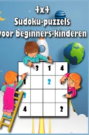 Omslag van 4x4 sudoku puzzels voor kinderen