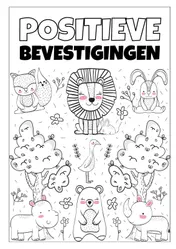 Omslag van Positieve Bevestigingen - Kleurboek - Groep 1,2,3