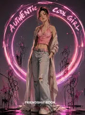 Omslag van Authentic cool girl - FRIENDSHIP BOOK (English) - Pink