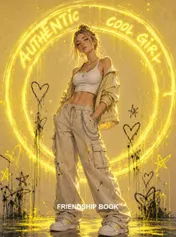 Omslag van Authentic cool girl - FRIENDSHIP BOOK (English) - Yellow