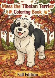 Omslag van Mees the Tibetan Terrier coloring book fall edition