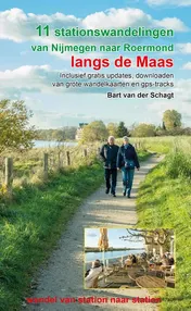 Omslag van 11 stationswandelingen van Nijmegen naar Roermond langs de Maas