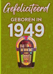 Omslag van Gefeliciteerd geboren in 1949 set van 4