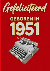 Omslag van Gefeliciteerd geboren in 1951 set van 4