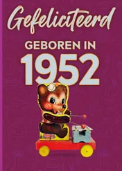 Omslag van Gefeliciteerd geboren in 1952 set van 4