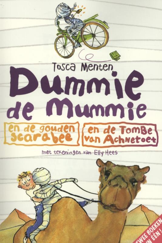 Omslag van Dummie de mummie en de gouden scarabee; en de tombe van Achnetoet