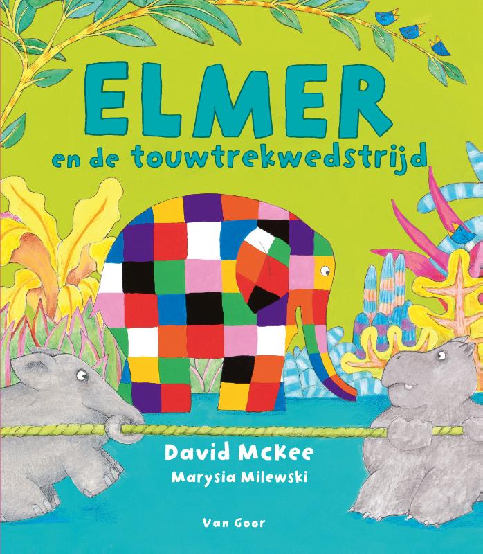 Omslag van Elmer en de touwtrekwedstrijd