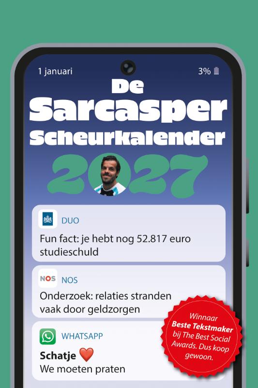 Omslag van De Sarcasper Scheurkalender 2027