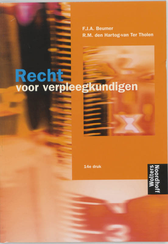 Omslag van Recht voor verpleegkundigen