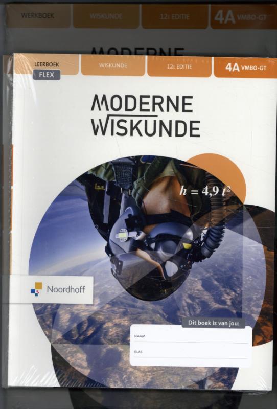 Omslag van Moderne Wiskunde 12e ed vmbo-gt 4a + 4b FLEX leerboek + werkboek