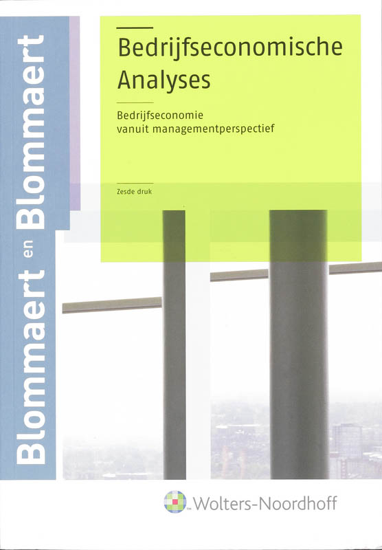 Omslag van Bedrijfseconomische Analyses