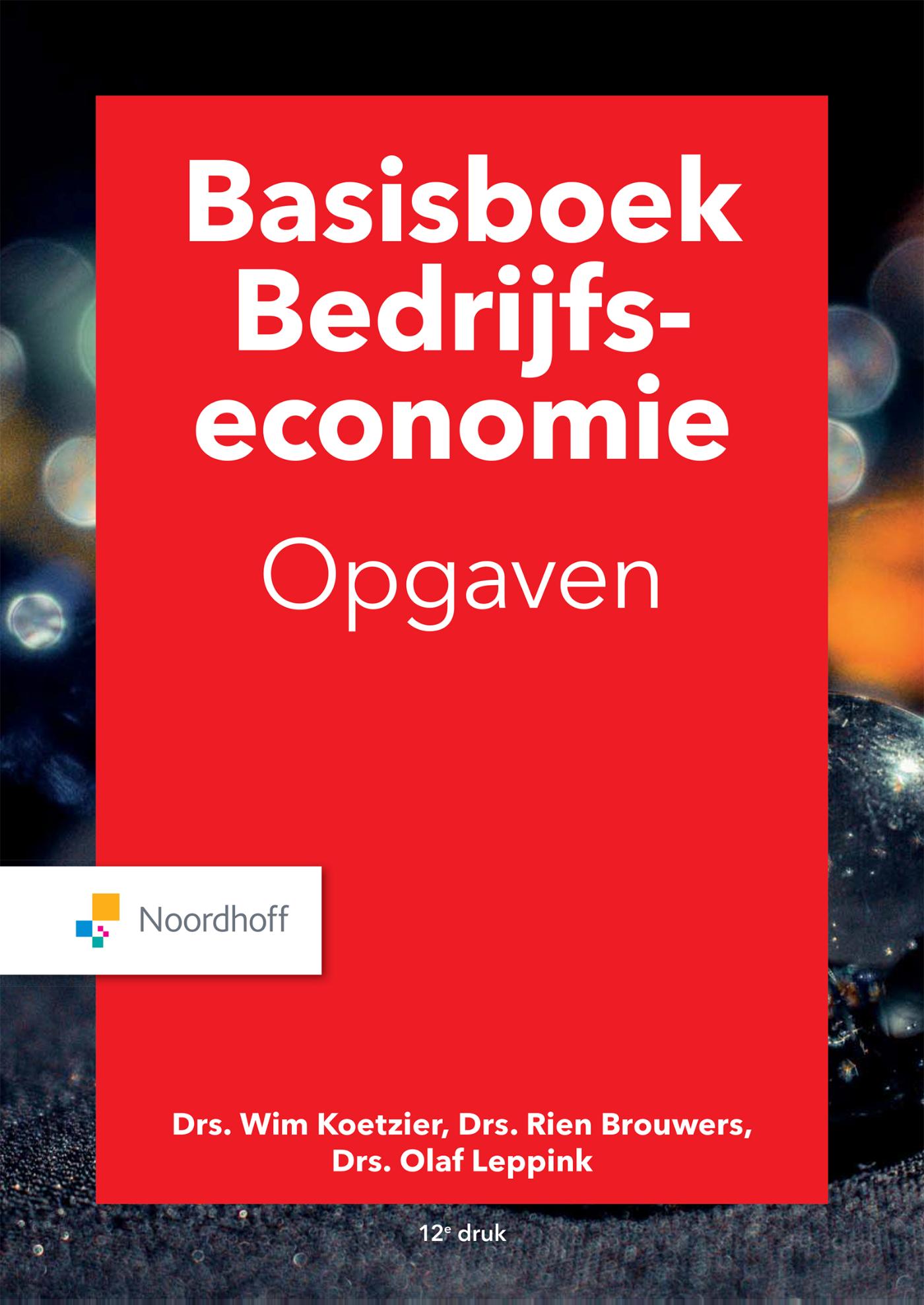 Omslag van Basisboek bedrijfseconomie opgaven