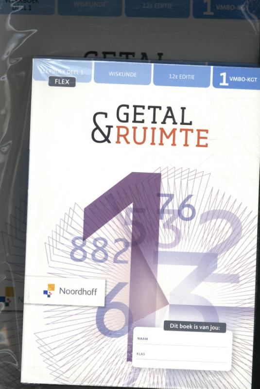 Omslag van Getal & Ruimte 12e ed vmbo-kgt 1 FLEX leerboek 1+2 + werkboek 1+2 (incl. rekenkatern)