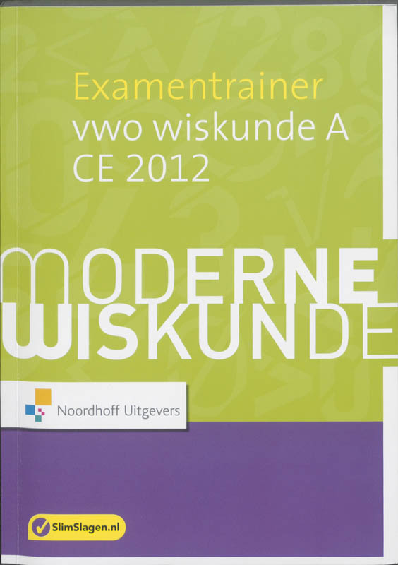Omslag van vwo wiskunde A CE 2012