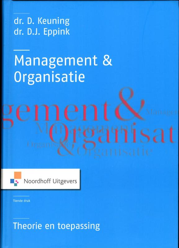 Omslag van Management en organisatie